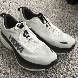 Hoka Men's White and Black Athletic ShoesSize 11.5 Great Condition